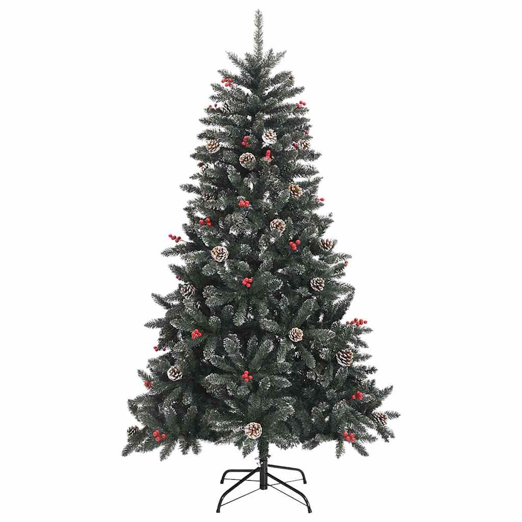 Kunstig juletre med 150 LED grønn 150 cm PVC og plast og stål