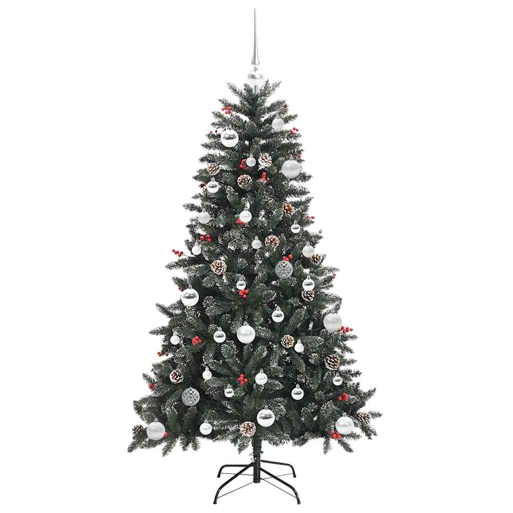 Kunstig juletre med 150 LED grønn 150 cm PVC og plast og stål