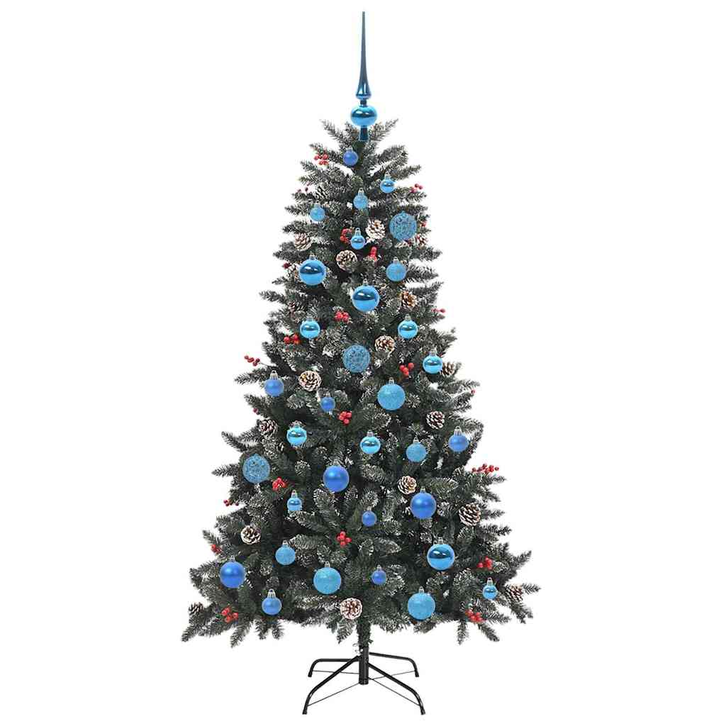 Kunstig juletre med 150 LED grønn 150 cm PVC og plast og stål