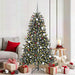 Kunstig juletre med 300 LED grønn 180 cm PVC og plast og stål
