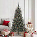 Kunstig juletre med 300 LED grønn 180 cm PVC og plast og stål