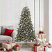 Kunstig juletre med 300 LED grønn 180 cm PVC og plast og stål