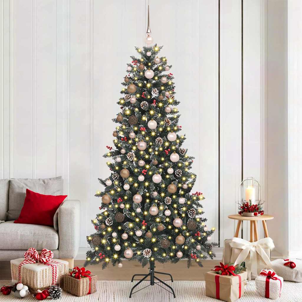Kunstig juletre grønn 114 x 114 x 210 cm PVC og plast og stål