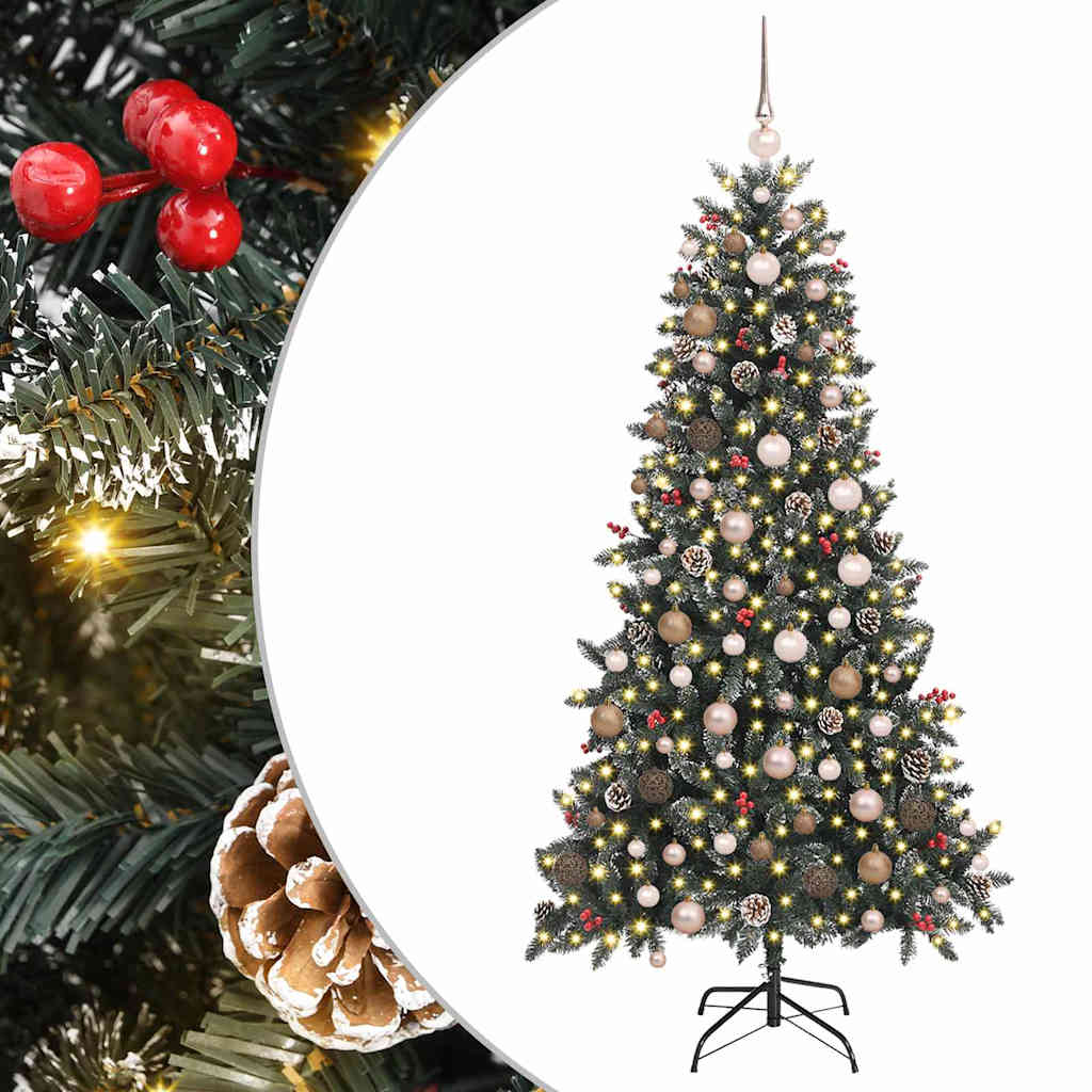 Kunstig juletre grønn 114 x 114 x 210 cm PVC og plast og stål