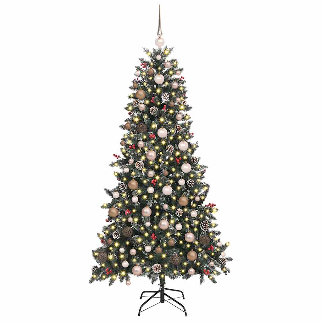 Kunstig juletre grønn 114 x 114 x 210 cm PVC og plast og stål