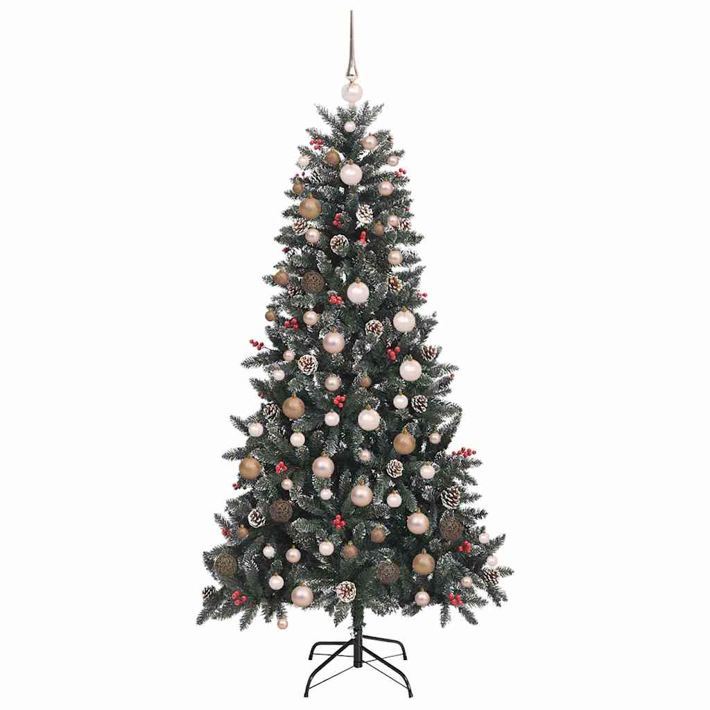 Kunstig juletre grønn 114 x 114 x 210 cm PVC og plast og stål