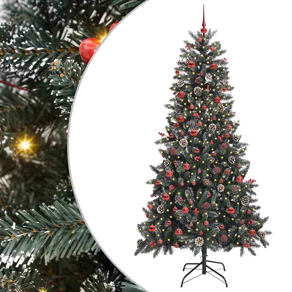Kunstig juletre grønn 114 x 114 x 210 cm PVC og plast og stål