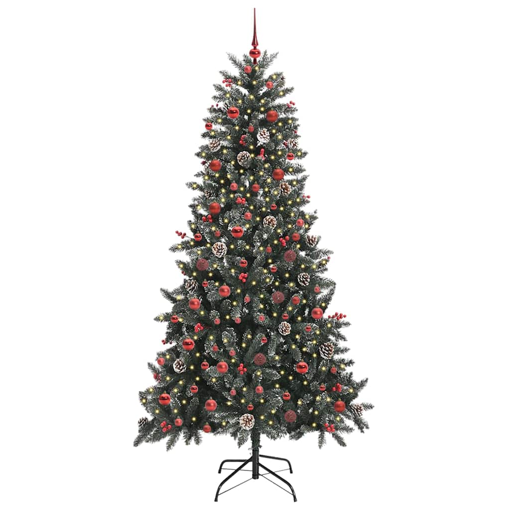 Kunstig juletre grønn 114 x 114 x 210 cm PVC og plast og stål