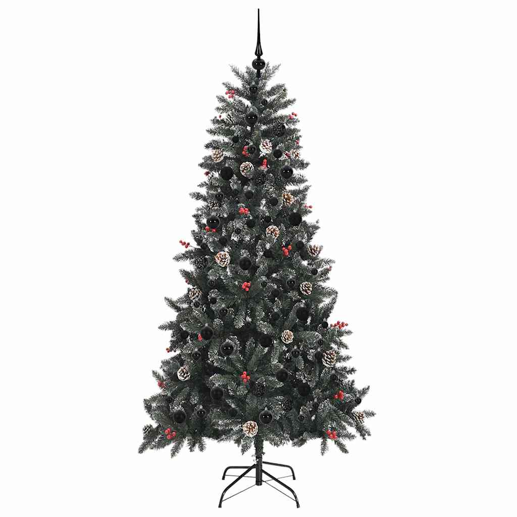 Kunstig juletre med 300 LED grønn 210 cm PVC og plast og stål