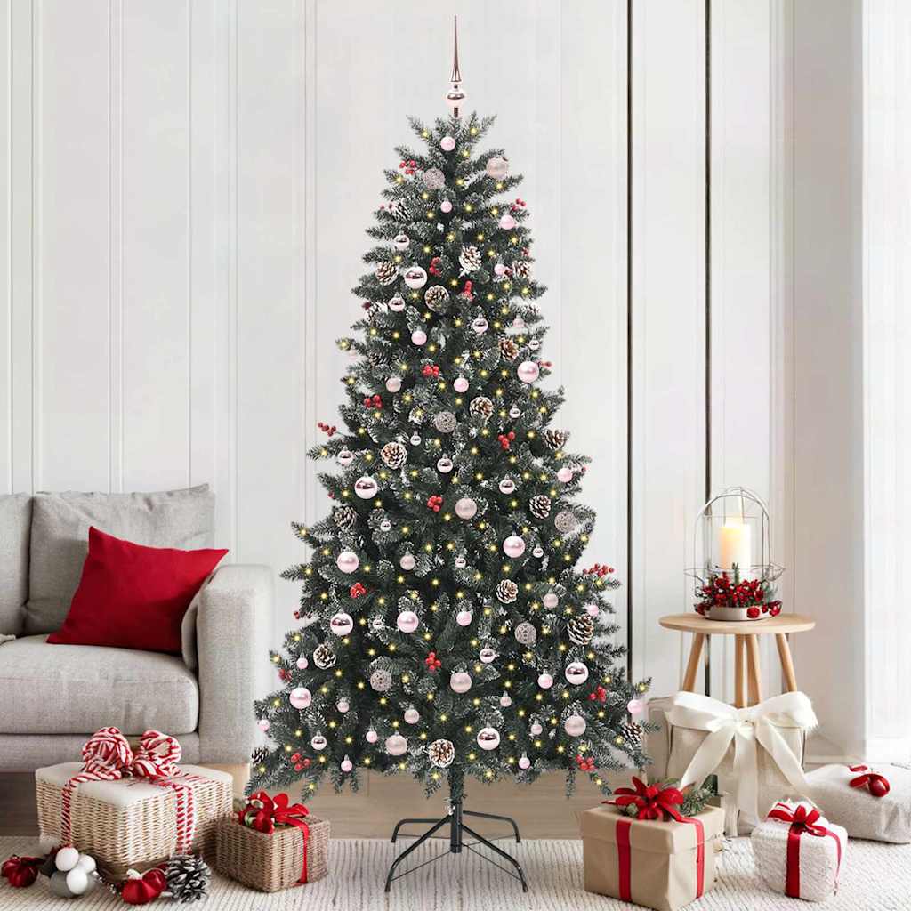 Kunstig juletre grønn 114 x 114 x 210 cm PVC og plast og stål