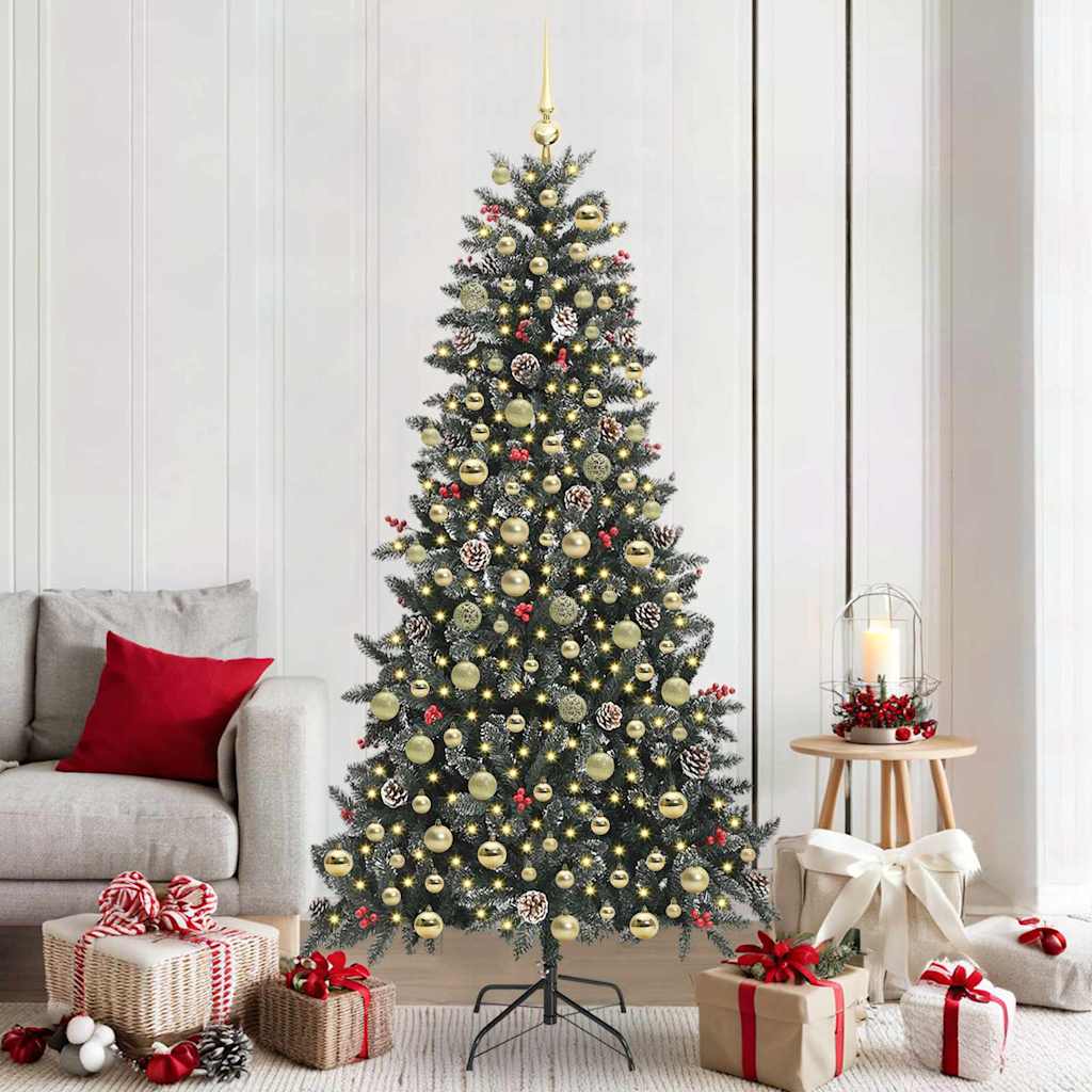 Kunstig juletre grønn 114 x 114 x 210 cm PVC og plast og stål