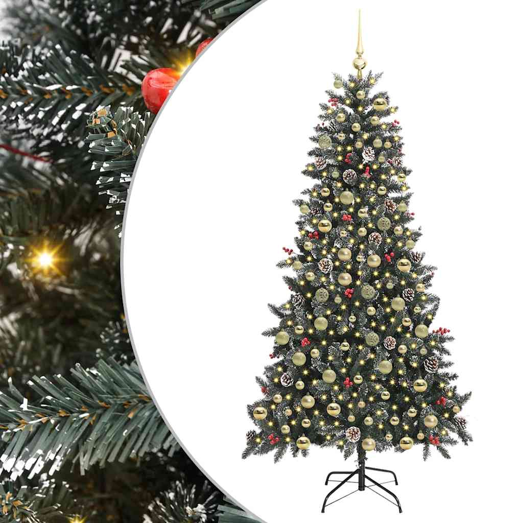 Kunstig juletre grønn 114 x 114 x 210 cm PVC og plast og stål