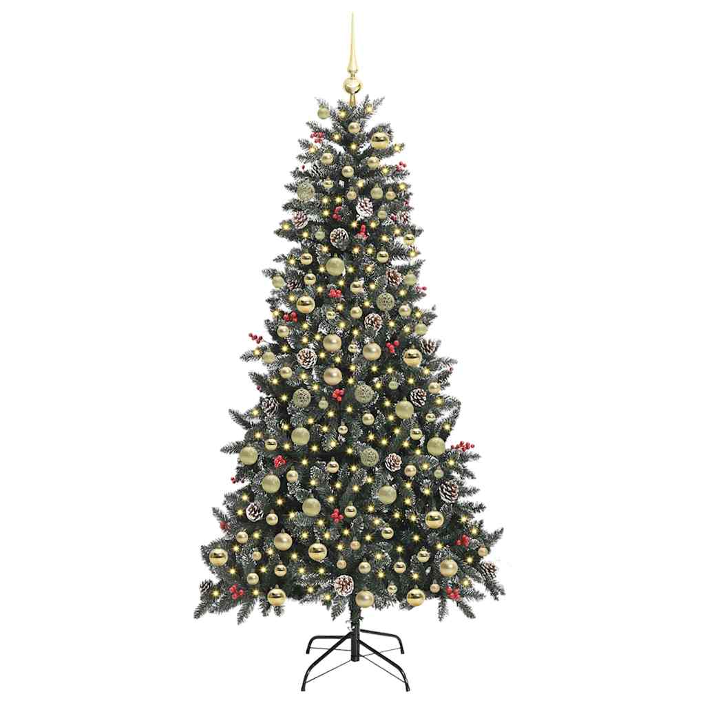 Kunstig juletre grønn 114 x 114 x 210 cm PVC og plast og stål