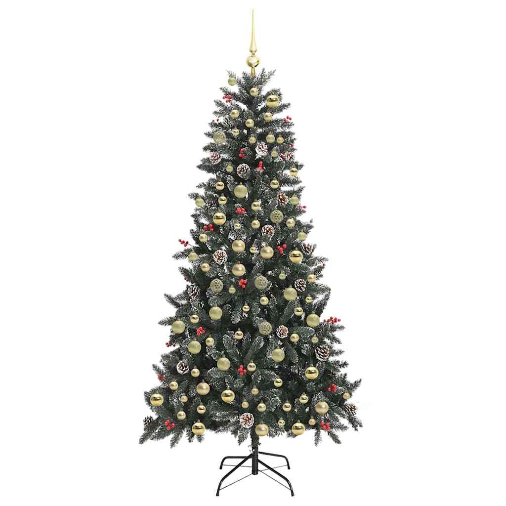 Kunstig juletre grønn 114 x 114 x 210 cm PVC og plast og stål