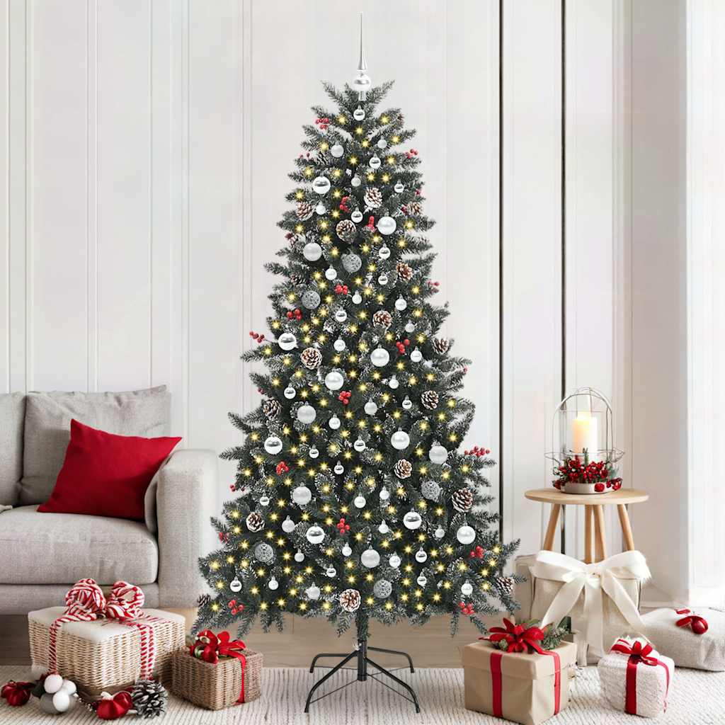 Kunstig juletre grønn 114 x 114 x 210 cm PVC og plast og stål