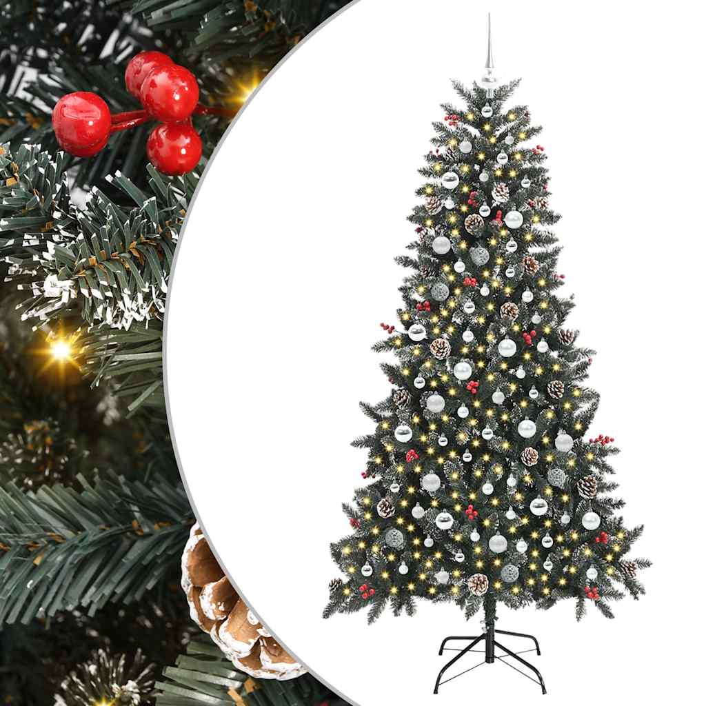 Kunstig juletre grønn 114 x 114 x 210 cm PVC og plast og stål