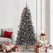 Kunstig juletre med 300 LED grønn 210 cm PVC og plast og stål