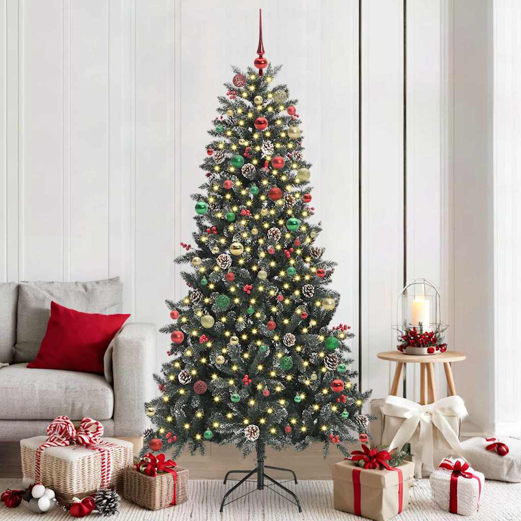 Kunstig juletre grønn 114 x 114 x 210 cm PVC og plast og stål