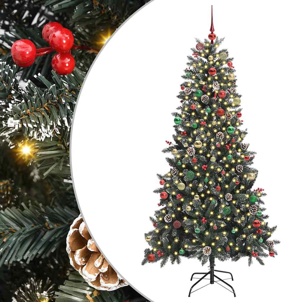 Kunstig juletre grønn 114 x 114 x 210 cm PVC og plast og stål