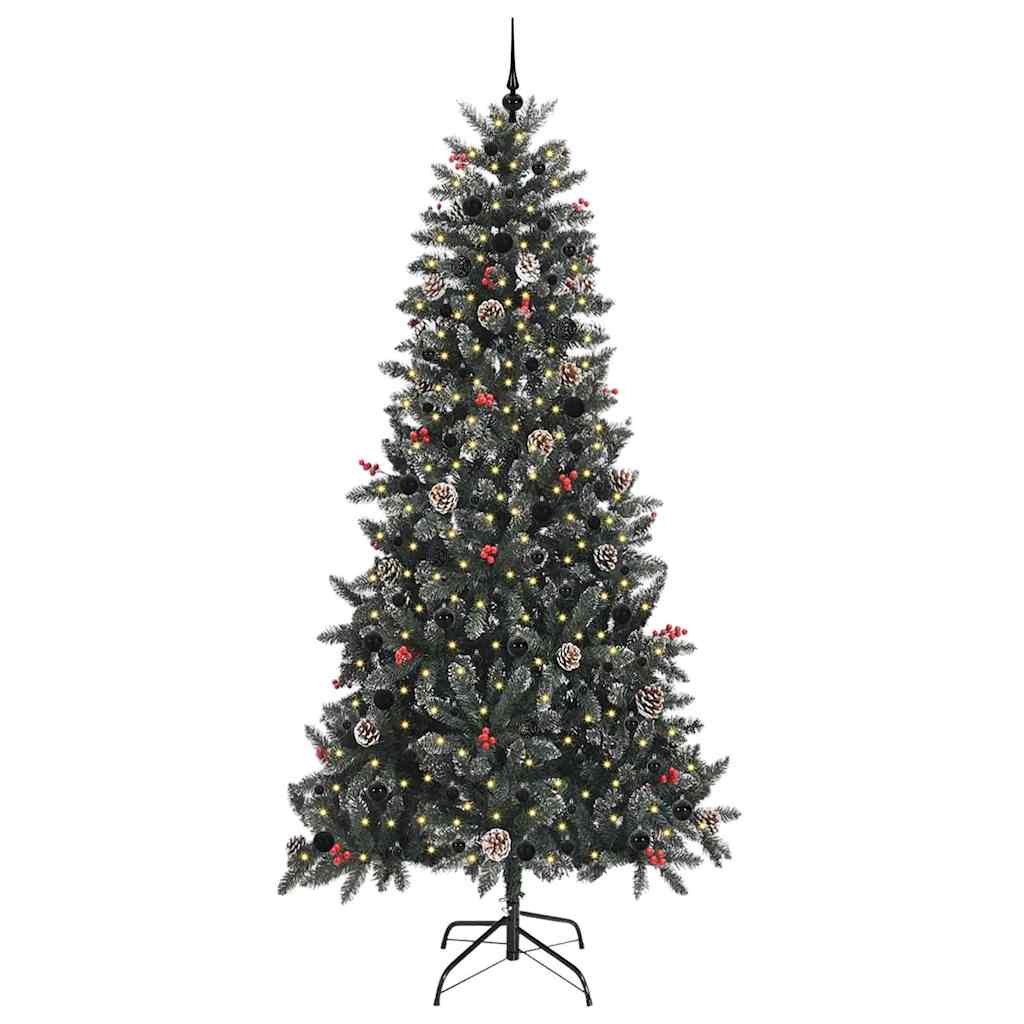 Kunstig juletre med 300 LED grønn 240 cm PVC og plast og stål
