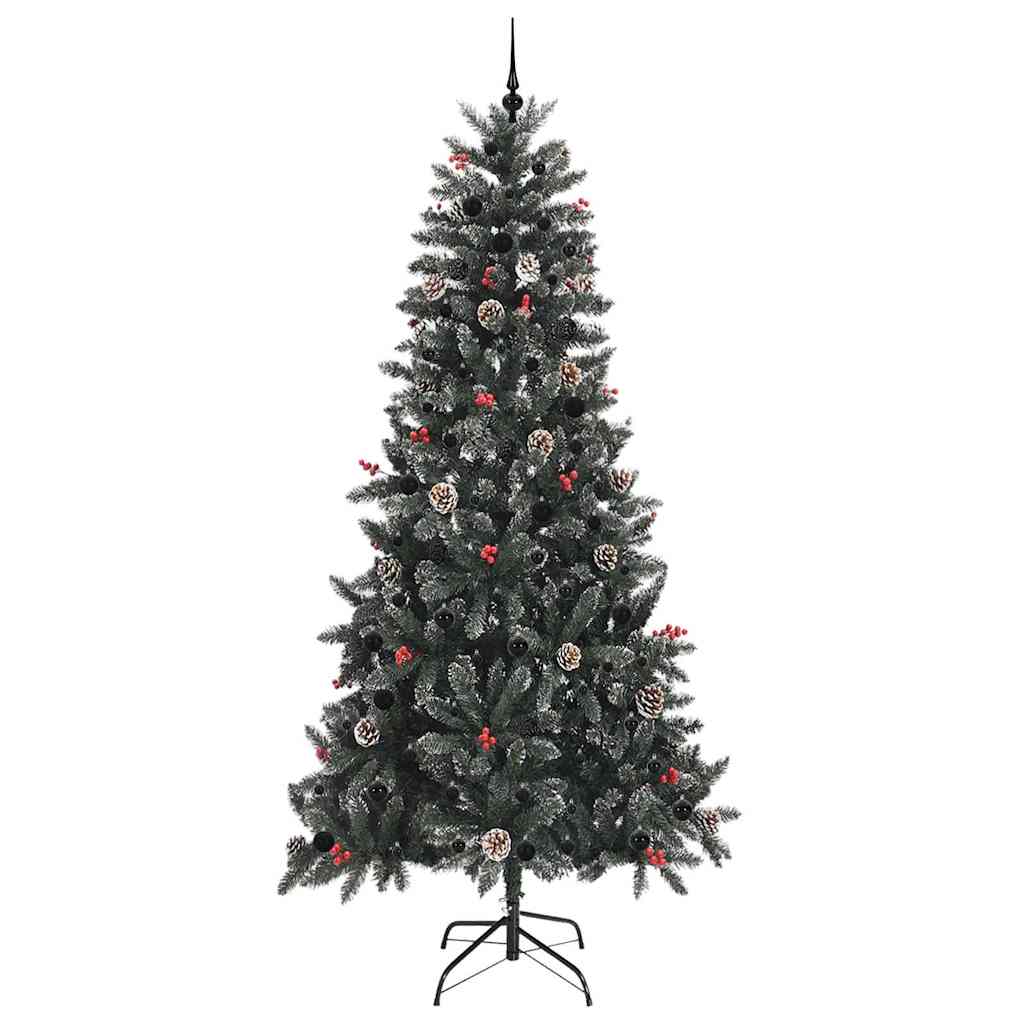 Kunstig juletre med 300 LED grønn 240 cm PVC og plast og stål