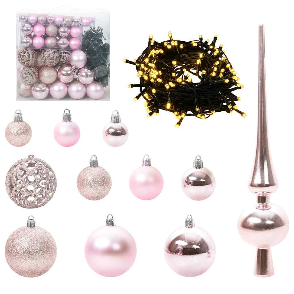 Kunstig juletre med 300 LED grønn 240 cm PVC og plast og stål