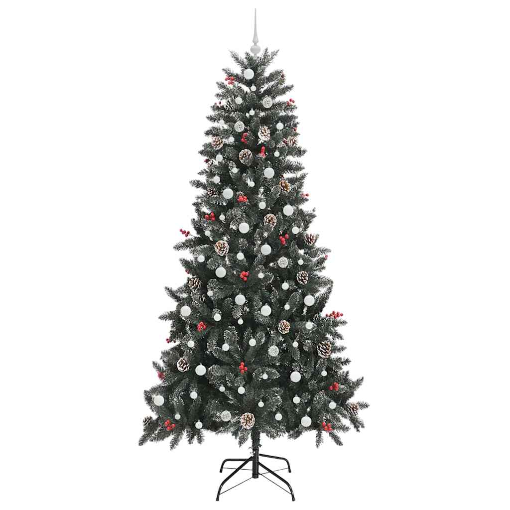 Kunstig juletre med 300 LED grønn 240 cm PVC og plast og stål