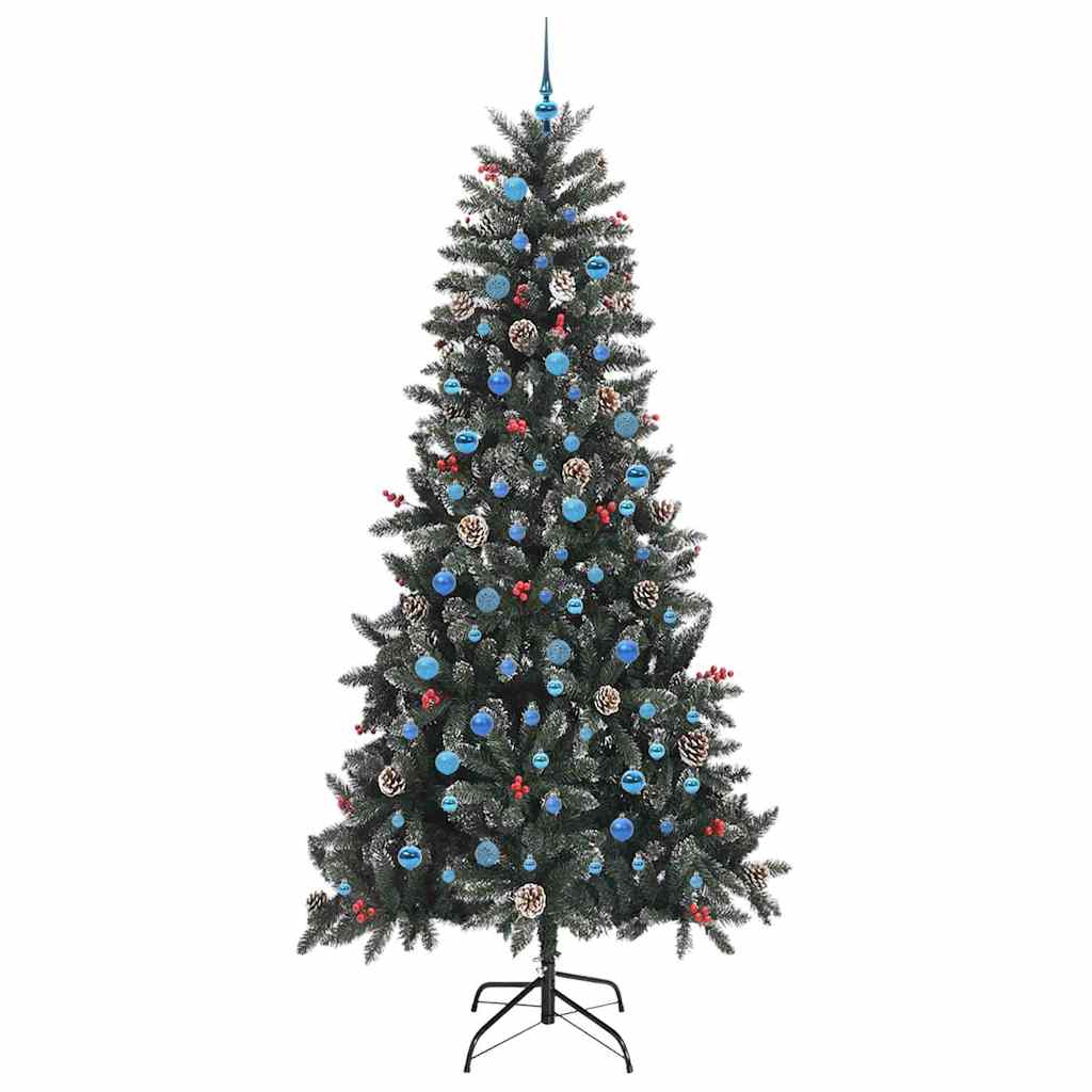 Kunstig juletre med 300 LED grønn 240 cm PVC og plast og stål