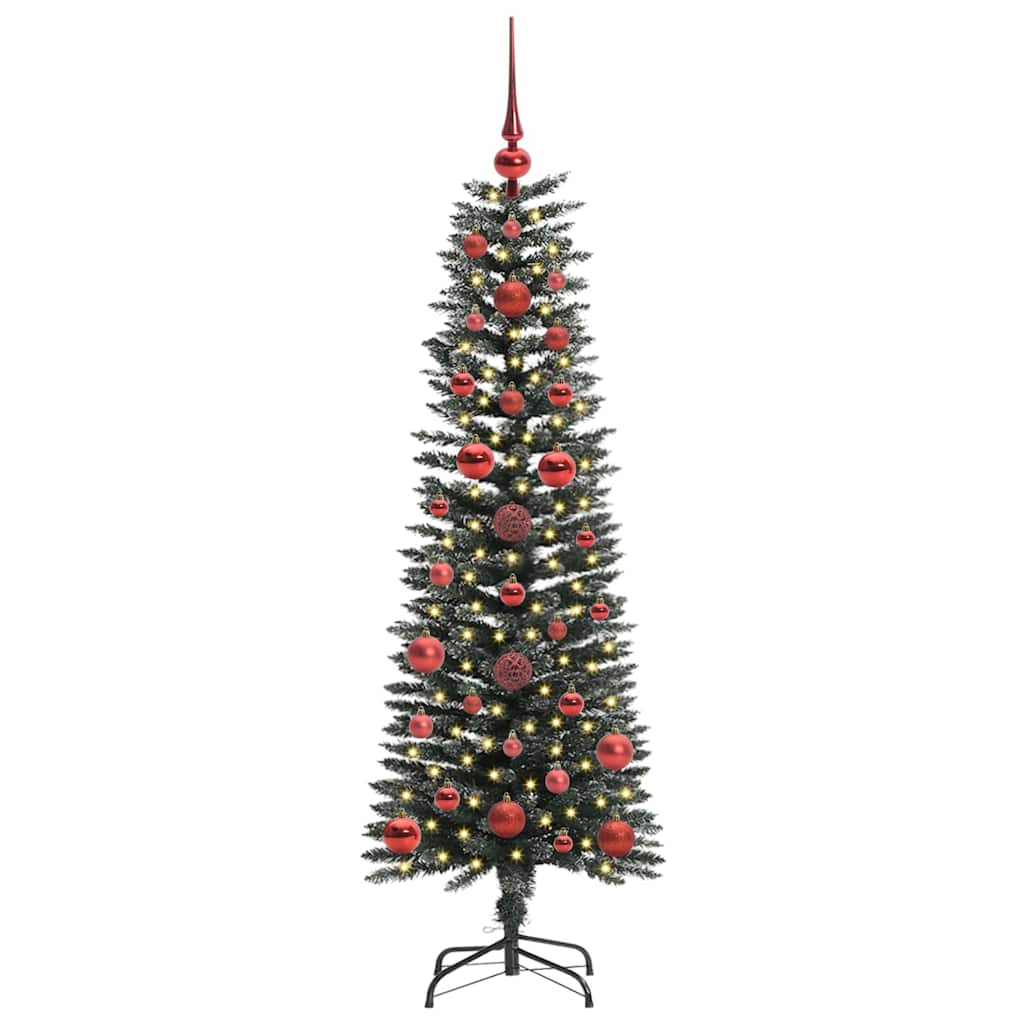 Kunstig juletre med 150 LED grønn 120 cm PVC og plast og stål