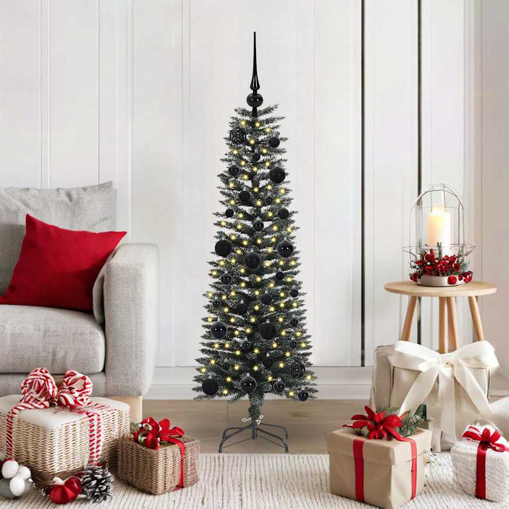 Kunstig juletre med 150 LED grønn 120 cm PVC og plast og stål