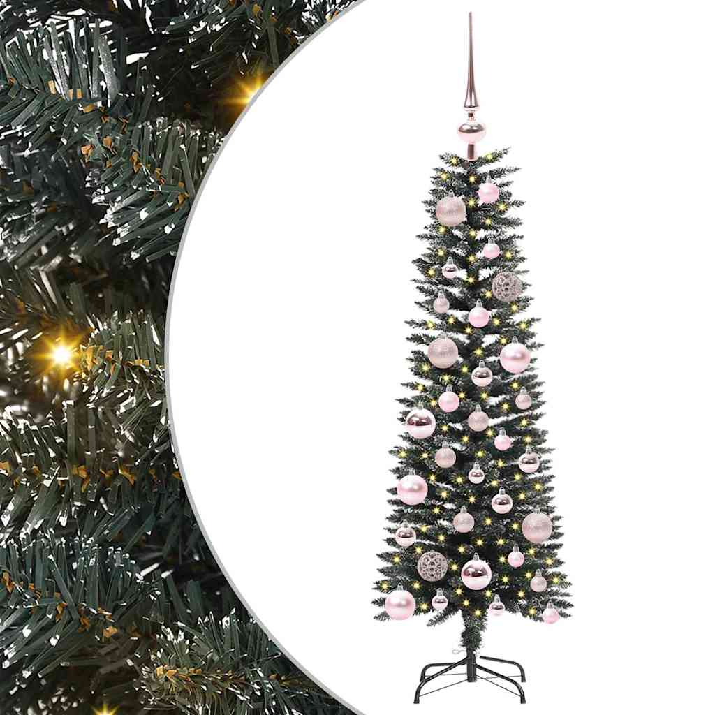 Kunstig juletre med 150 LED grønn 120 cm PVC og plast og stål