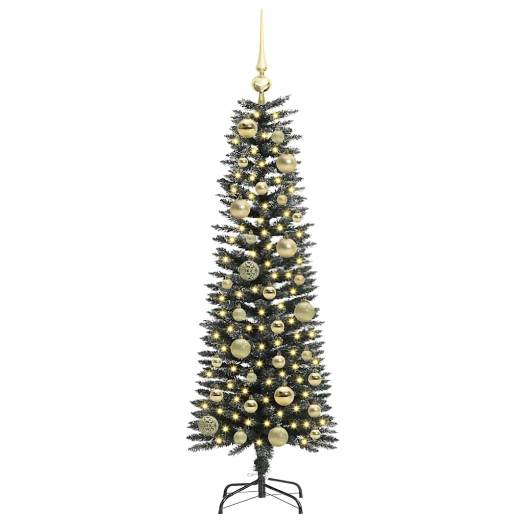 Kunstig juletre med 150 LED grønn 120 cm PVC og plast og stål