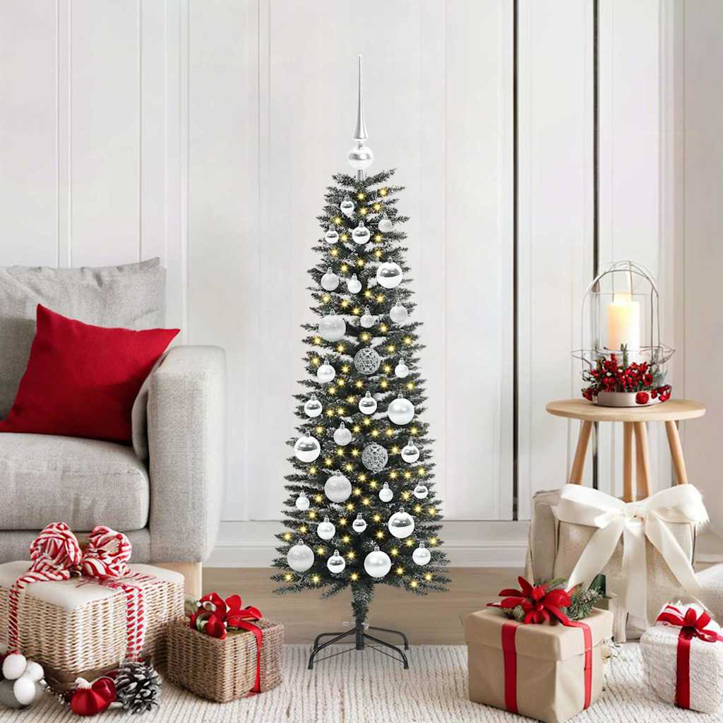 Kunstig juletre med 150 LED grønn 120 cm PVC og plast og stål