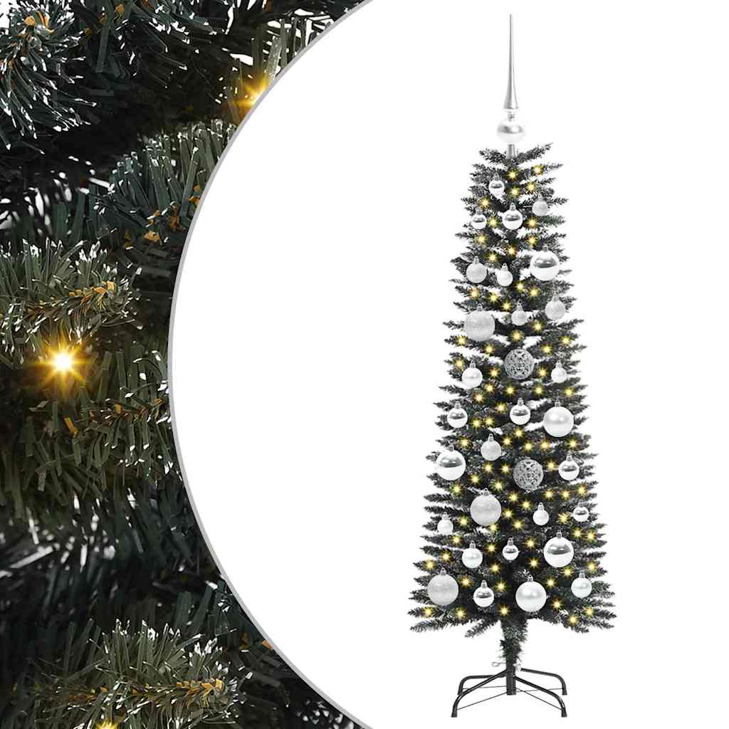 Kunstig juletre med 150 LED grønn 120 cm PVC og plast og stål