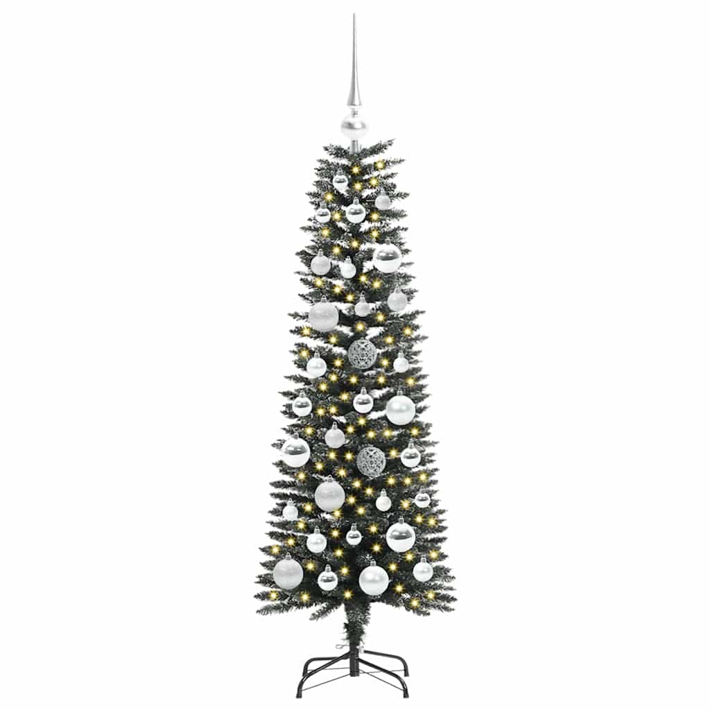 Kunstig juletre med 150 LED grønn 120 cm PVC og plast og stål