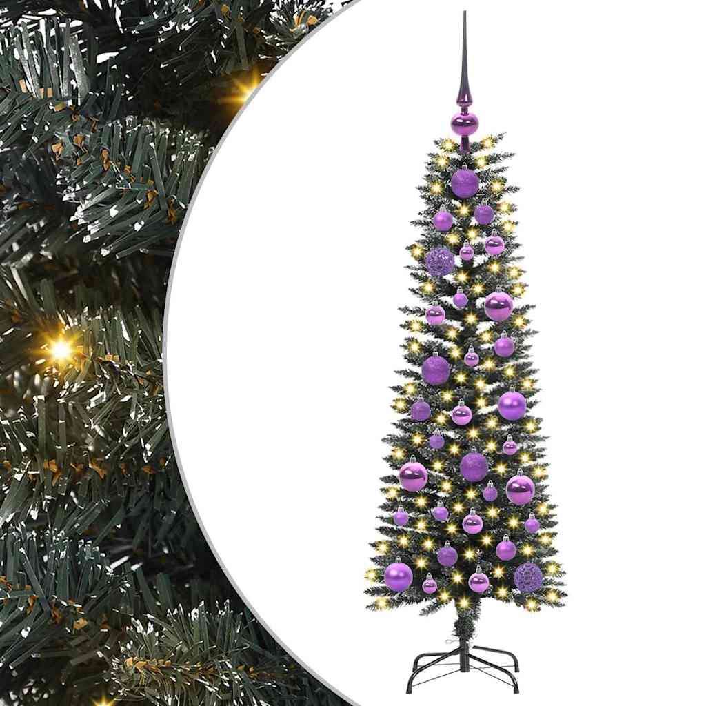 Kunstig juletre med 150 LED grønn 120 cm PVC og plast og stål
