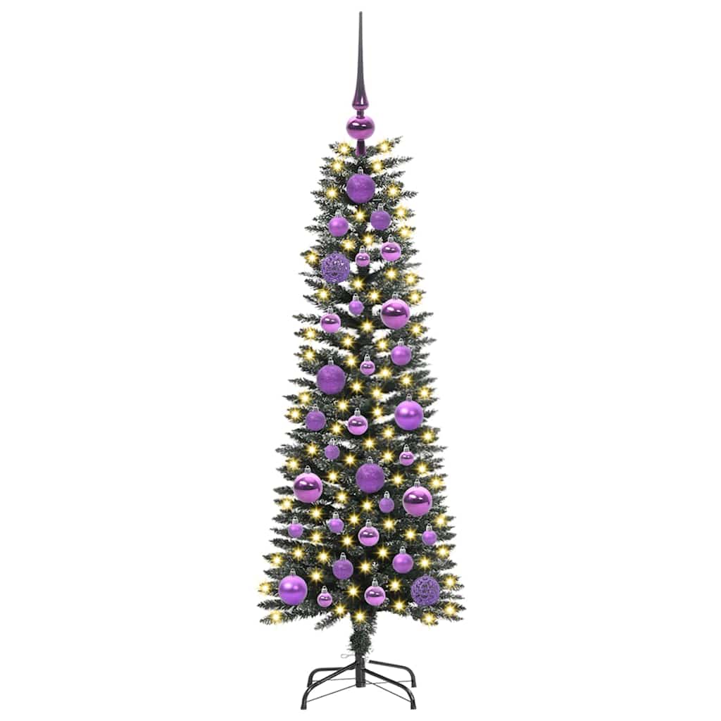 Kunstig juletre med 150 LED grønn 120 cm PVC og plast og stål
