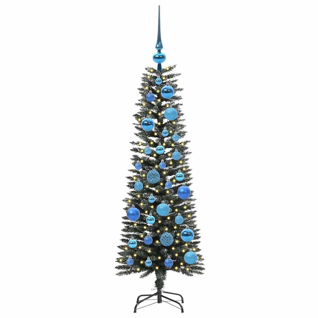 Kunstig juletre med 150 LED grønn 120 cm PVC og plast og stål