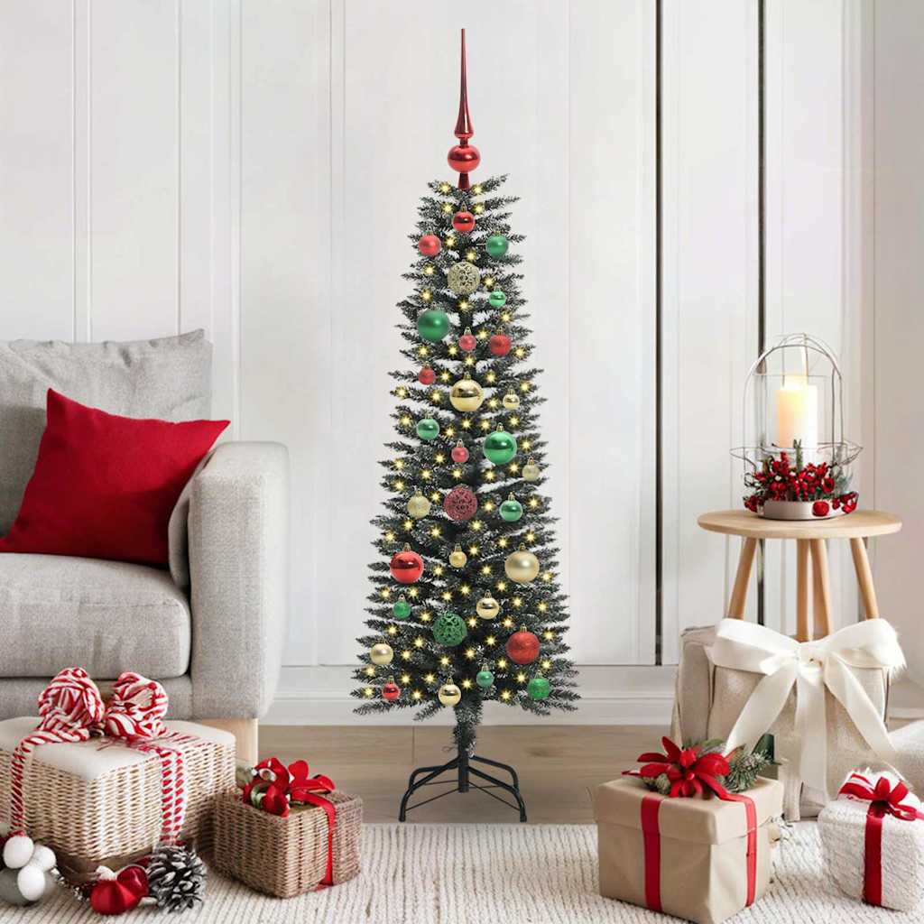 Kunstig juletre med 150 LED grønn 120 cm PVC og plast og stål