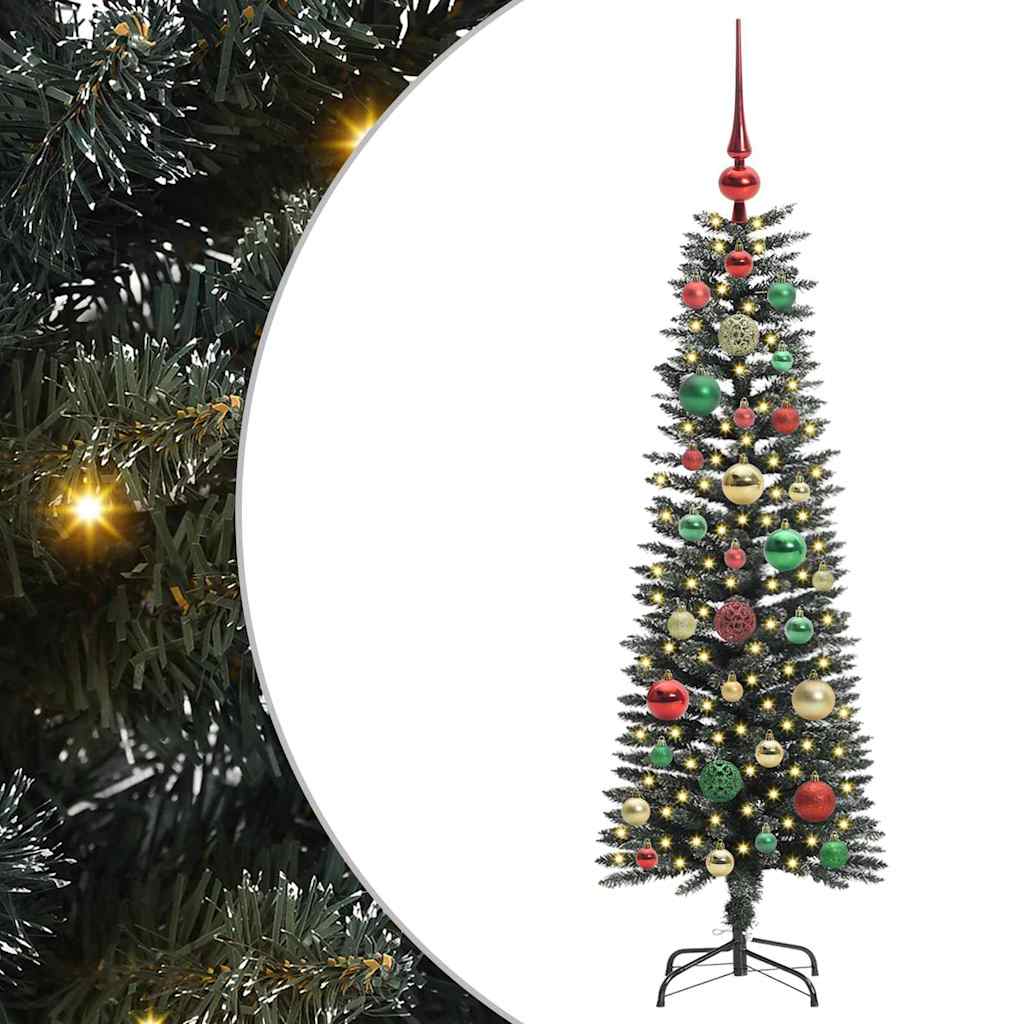 Kunstig juletre med 150 LED grønn 120 cm PVC og plast og stål