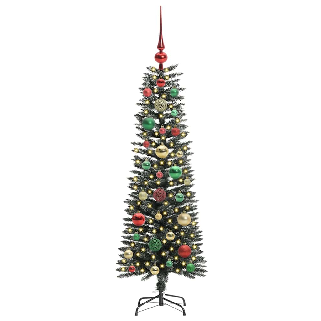 Kunstig juletre med 150 LED grønn 120 cm PVC og plast og stål