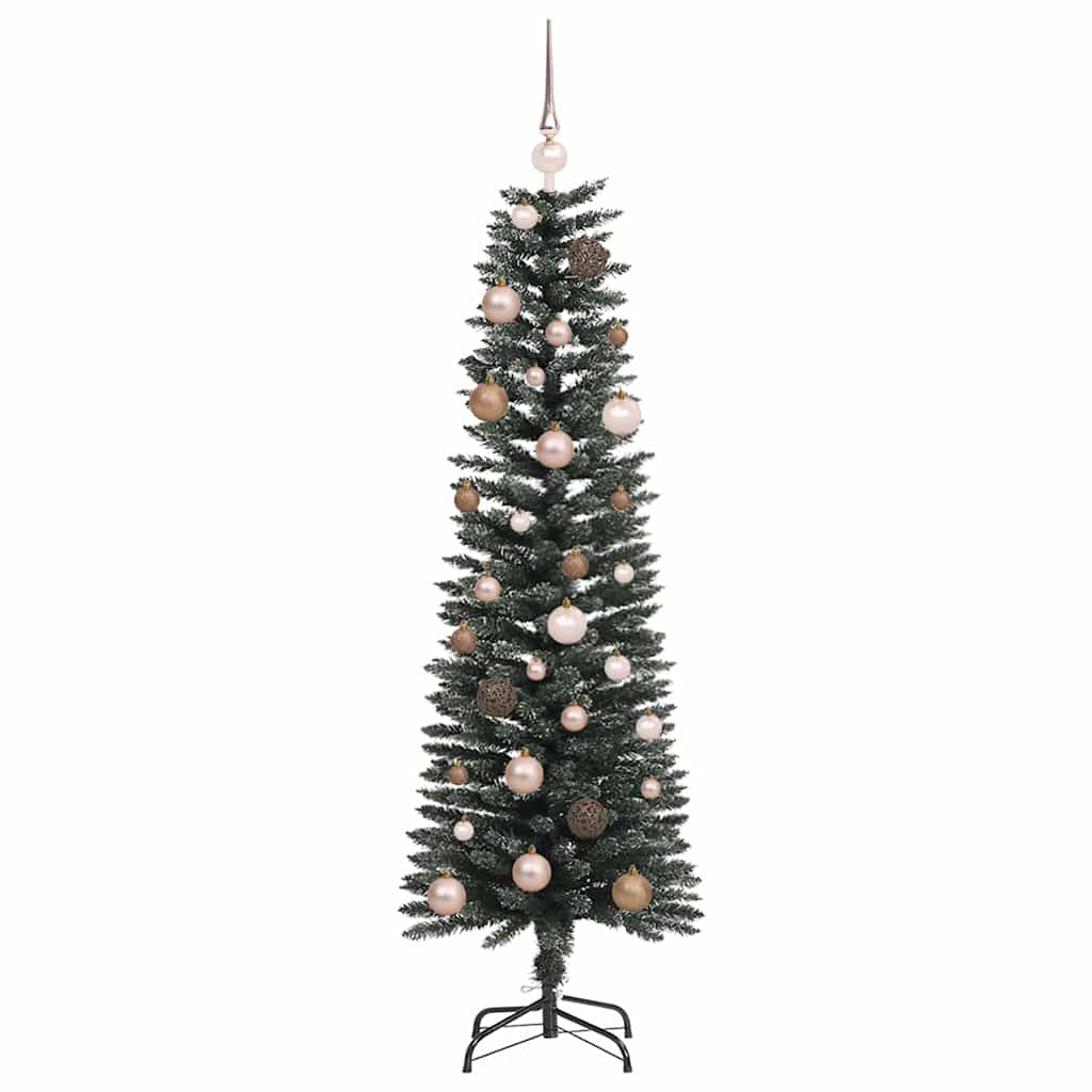 Kunstig juletre med 150 LED grønn 150 cm PVC og plast og stål