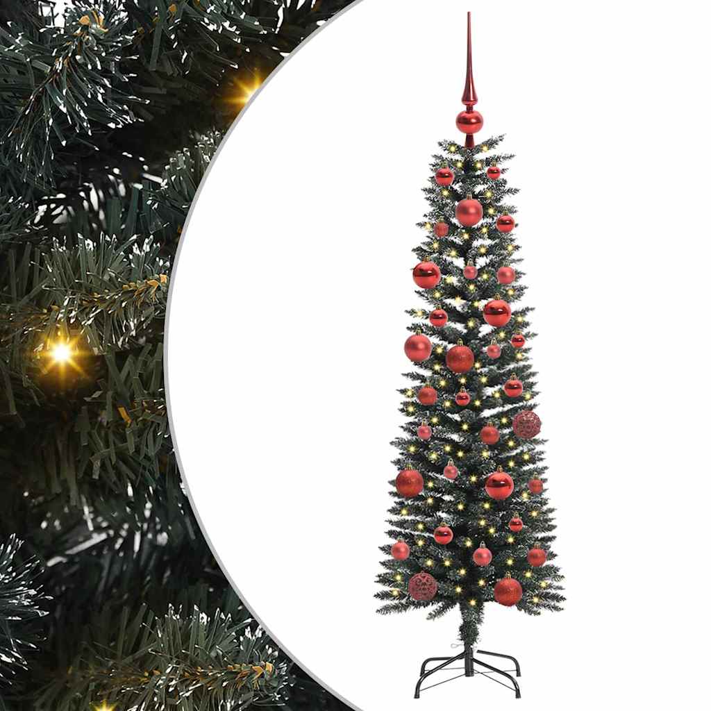 Kunstig juletre med 150 LED grønn 150 cm PVC og plast og stål