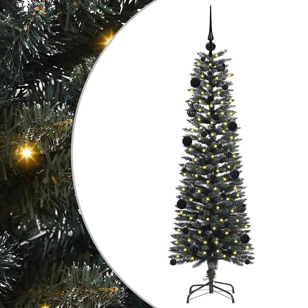 Kunstig juletre med 150 LED grønn 150 cm PVC og plast og stål