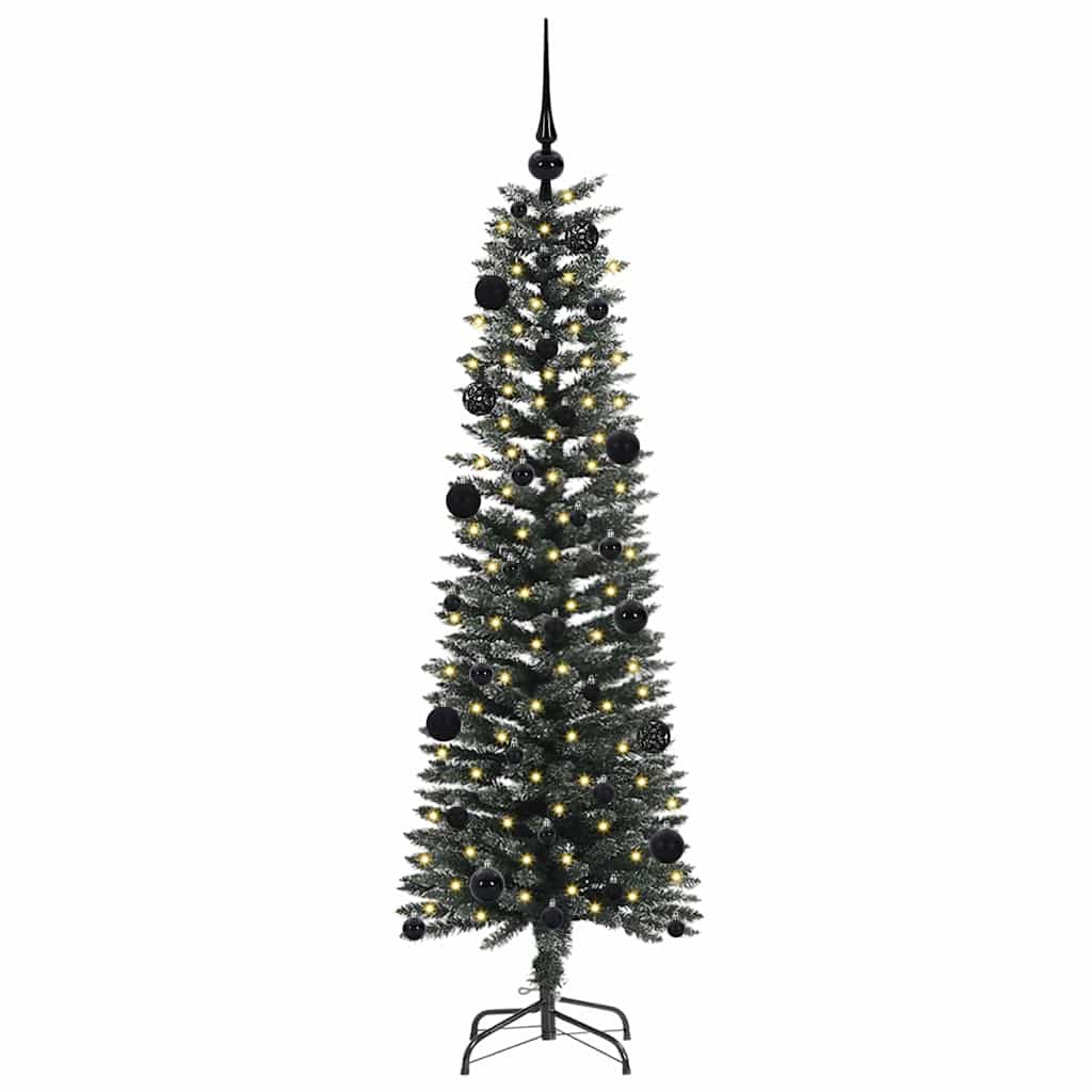 Kunstig juletre med 150 LED grønn 150 cm PVC og plast og stål