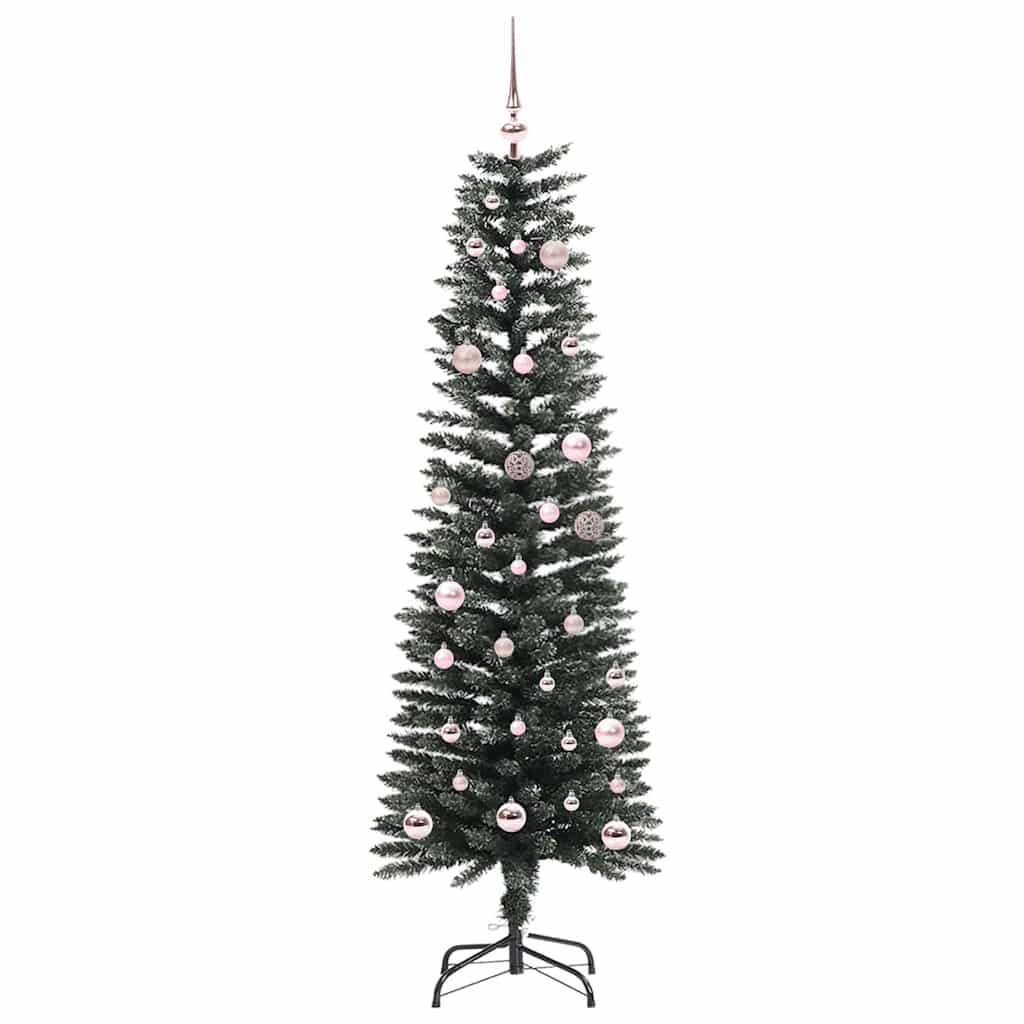 Kunstig juletre med 150 LED grønn 150 cm PVC og plast og stål