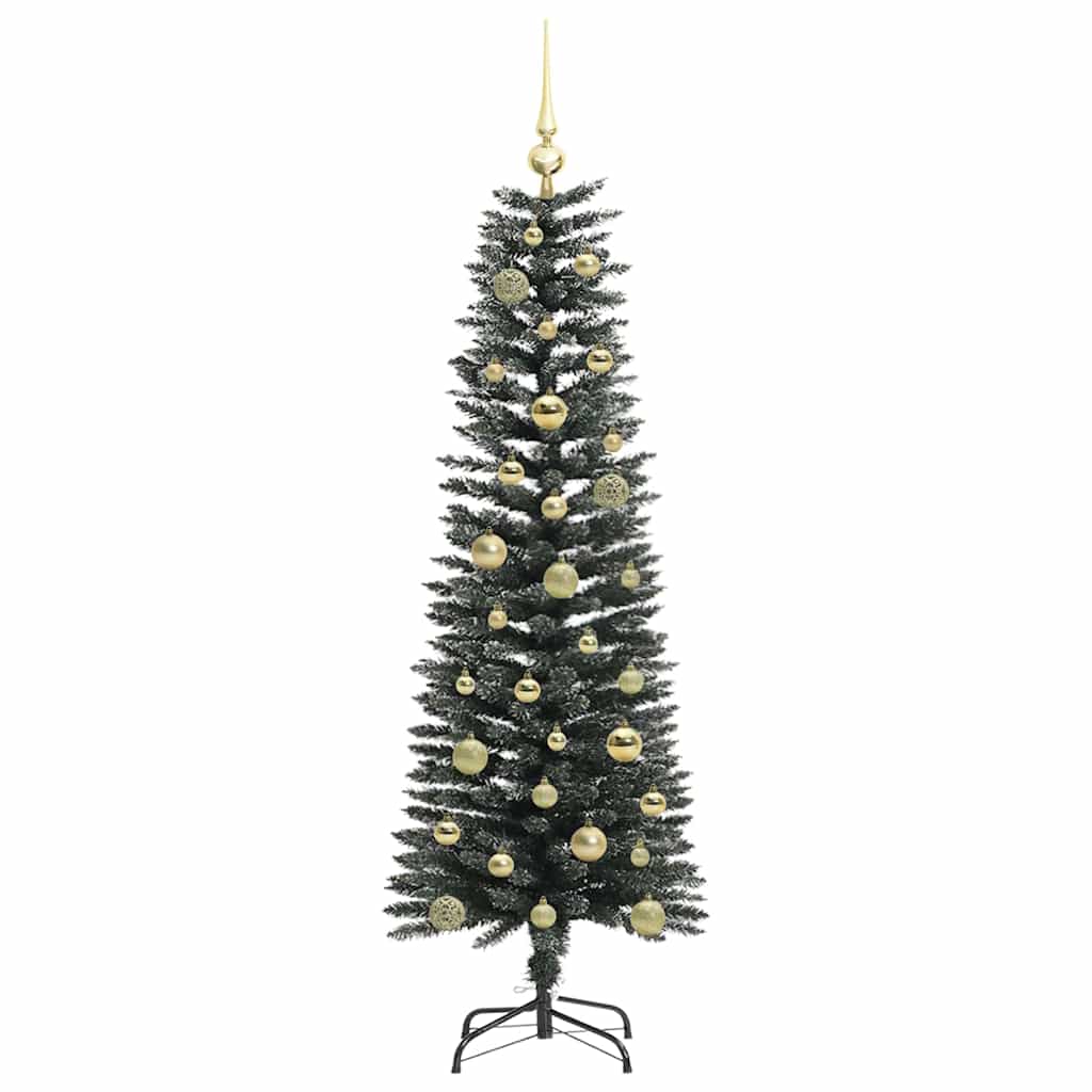 Kunstig juletre med 150 LED grønn 150 cm PVC og plast og stål