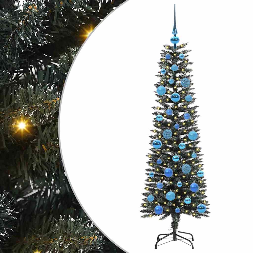 Kunstig juletre med 150 LED grønn 150 cm PVC og plast og stål