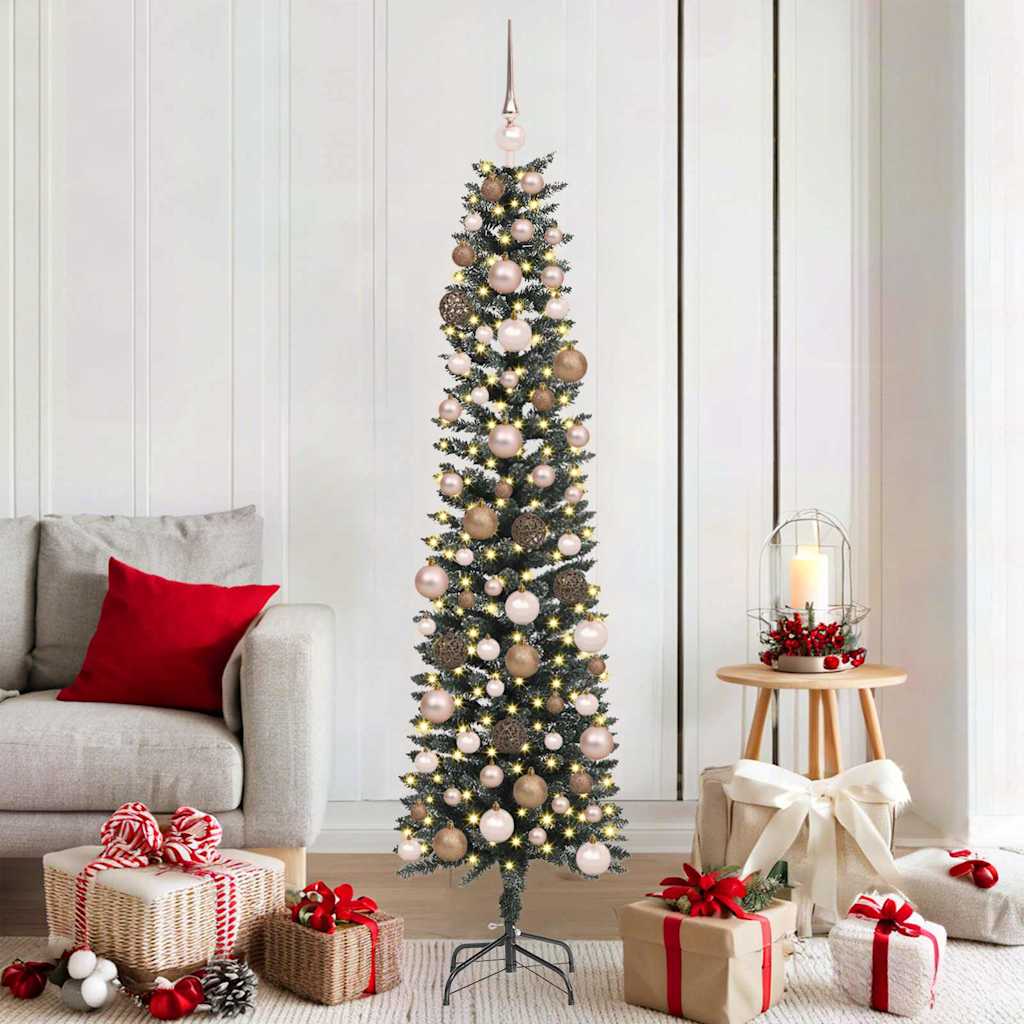 Kunstig juletre grønn 50,5 x 50,5 x 180 cm PVC og plast og stål