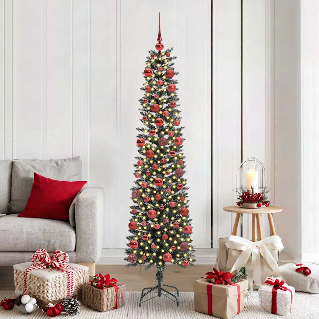 Kunstig juletre grønn 50,5 x 50,5 x 180 cm PVC og plast og stål